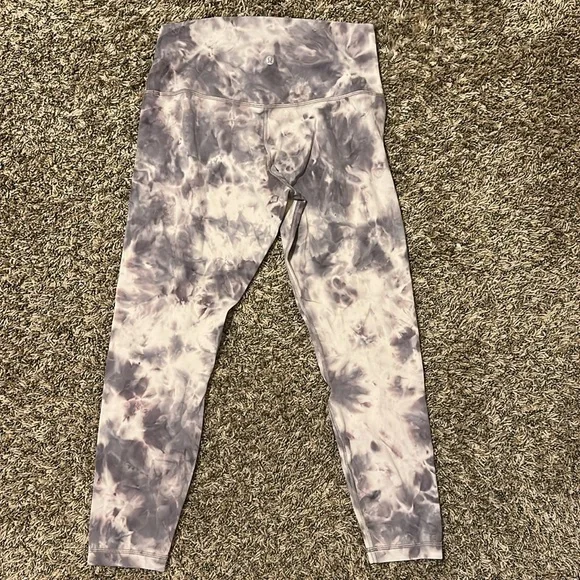 Lululemon Align Leggings Size 10 Purple Tie Dye - Picture 2 of 8